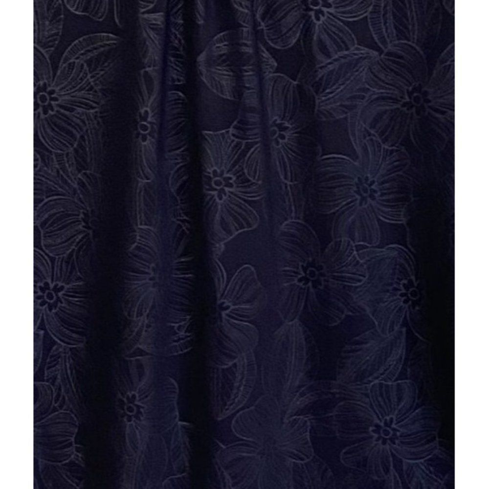 REI Black Floral Sleeveless Midi Dress Size Medium Cowl Neck - Picture 3 of 5